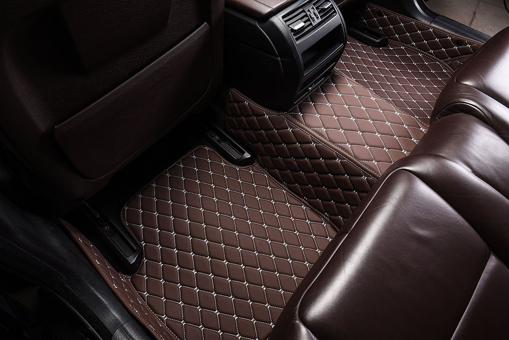 Dark Brown Custom Diamond Car Mats for Sale