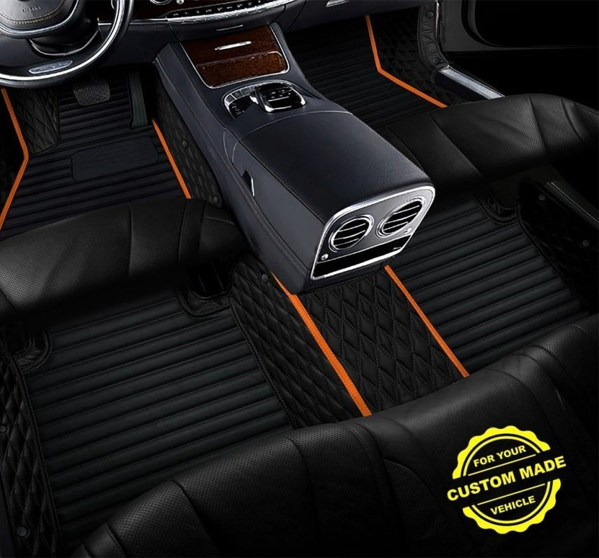 Orange Hybrid Line Series Premium Car Mats for Sale