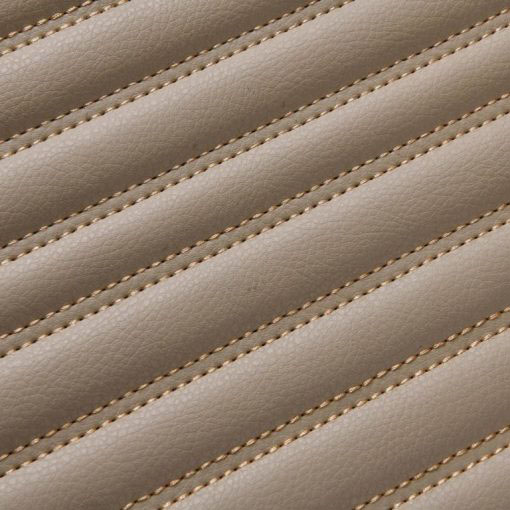 Beige Luxury Leather Stripe Car Mats for Sale