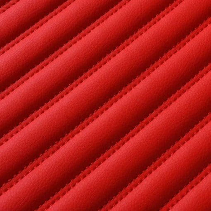 Red Luxury Leather Stripe Car Mats for Sale